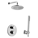 Paffoni Light doucheset rond met 23cm ronde hoofddouche inclusief handdouche en slang chroom SW222463