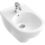 Villeroy en Boch O.novo wandbidet met overloop 1 kraangat wit 0124158