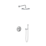 Hotbath Buddy IBS Regendoucheset - 2-weg-omstel - 35cm wandarm - 30cm ronde hoofddouche - staafhanddouche - chroom SW18266