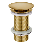 Wiesbaden Caral open afvoerplug verlengd 5/4" geborsteld messing SW890846