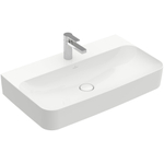Villeroy & Boch Finion wastafel onderzijde geslepen 1 kraangat 80x47cm ceramic+ met verdekte overloop wit SW106488