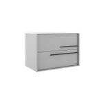 Adema Prime Essential Wastafelonderkast - 79.5x55x45.5cm - 2 lades - Standaard greep - MDF - mat greige (grijs) SW892666