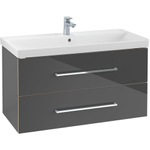 Villeroy en boch Avento wastafelonderkast 967x520x447 met 2x lade crystal grey SW59901