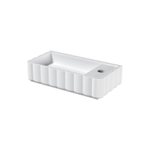 Riho Catching waves Tiny Wash Fontein - 1 kraangat rechts - waskom links - white - White matt SW1185425