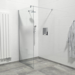 Saniclass Bellini Inloopdouche - 100x200cm - veiligheidsglas - band mat glas - anti kalk - chroom SW238194