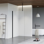 Fortifura Galeria inloopdouche - 40x200cm - helder glas - plafondarm - mat zwart SW957521