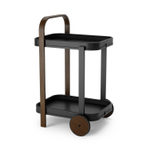 Umbra Bellwood serveertrolley 53x44x80cm Staal Zwart/walnoot SW719981