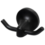 Haceka Aspen Handdoekhaak - dubbel - rond - mat zwart SW654148