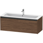 Duravit Ketho 2 wastafelonderbouwkast met 1 lade voor enkele wastafel 121x48x44cm met greep antraciet donker noten mat SW772855
