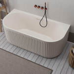 Ideavit ARCHTEC-B2W-CRM Back-To-Wall Bad - 170x80x63cm - Rock Texture - overloopgat - klikwaste - verstelbare poten - crème SW1220457