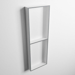MONDIAZ EASY Nis - 149.5x29.5cm - geschikt voor in- of opbouw - 2 vakken - kleur Plata | Talc SW1017081