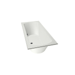 Xenz Lagoon ligbad - 170x75cm - met overloop - zonder afvoer - Acryl Edelweiss mat SW102940