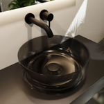 Mondiaz Jewel Waskom - 40x15x40 - antibacterieel - transparant - zwart SW1139689