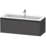 Duravit Ketho 2 wastafelonderbouwkast met 1 lade voor enkele wastafel 121x48x44cm met greep antraciet grafiet mat SW772993