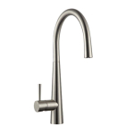 GO by Van Marcke Silk II keukenmengkraan eengreeps met hoge draaibare bek keramische schijven met flexibels verchroomd messing hoogte van kraan base 420 mm SW286883