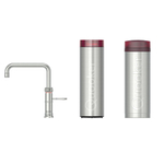 Quooker Classic Fusion Square kokendwaterkraan - draaibare uitloop - PRO3 incl. Cube reservoir - Warm / kokend / bruisend / gefilterd water - RVS SW299699