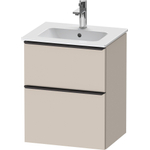 Duravit D-Neo wastafelonderkast 51x62.5x40.2cm 2 lades Taupe Mat SW640937