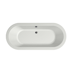 Xenz Luca vrijstaand bad - 180x80cm - met overloop - met afvoer - zonder badvulcombinatie - Acryl Wit OUTLETSTORE STORE30173