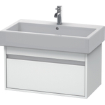 Duravit Ketho Wastafelonderkast 75x44x41cm 1 lade Standaard greep met softclose spaanplaat wit Mat 0280164