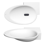 Clou First fonteinkom 38.8x24.6cm kraangat rechts Aluite Wit mat SW9276