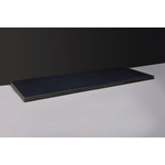 Forzalaqua Nova wastafel 160.5x51.5x9.5cm Rechthoek 0 kraangaten 2 wasbakken Natuursteen Antraciet mat SW419806