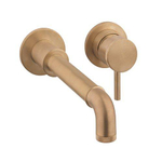 Crosswater MPRO INDUSTRIAL wastafelkraan inbouw zonder waste uitloop 20cm geborsteld messing living colours SW451393