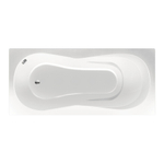 Xenz Curaçao ligbad - 175x80cm - met overloop - zonder afvoer - Acryl Wit SW103005