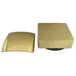 Wiesbaden Set knop/plug badoverloopcomb. +vulfunctie vierkant geborsteld messing SW411980