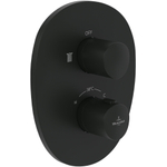 Villeroy & Boch Antao Inbouwthermostaat met stopkraan - mat zwart SW974285