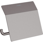 Hansgrohe Addstoris closetrolhouder met klep brushed black chroom SW651317