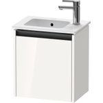 Duravit Ketho 2 fonteinkast met 1 deur 41x29.2x44cm links, met greep antraciet hoogglans wit SW772919