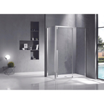 Saniclass Neptune Zijwand - 80x200cm - helder 8mm glas - gepolijst zilver SW491391