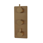 Wiesbaden Caral afbouwdeel inbouwthermostaat 3 weg geborsteld brons koper SW999883