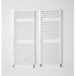 Instamat Robina Handdoekradiator, afm. H 1810 x L 600 mm, 4 aansl. ½", incl. wandconsoles, standaard wit SW416862