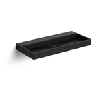 Clou Wash Me wastafel 90x42cm zonder plug Keramiek Zwart mat SW9257