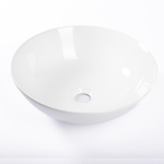 QeramiQ Dely Waskom - 38.5x38.5x14cm - keramiek - rond - glans wit SW1182462