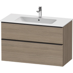 Duravit D-Neo wastafelonderkast 101x62.5x46.2cm 2 lades Eiken (terra) Mat SW640976