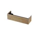 INK P2O Wastafelonderkast - 140x45x37.6cm - 1 lade - push 2 open - recht opdekfront - MDF Fineer Ash grey SW639906