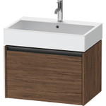 Duravit Ketho 2 wastafelonderbouwkast met 1 lade 68.4x46x44cm met greep antraciet donker noten mat SW771987