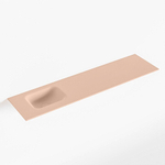 Mondiaz LEX Fontein - 120x30x0.9cm - wasbak Links - zonder kraangaten - voor toiletmeubel - Solid surface - Rosee SW1026046