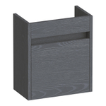 BRAUER Adore fonteinonderkast - 40x45x22cm - met 1 deur greeploos linksdraaiend Timber Grey SW1198171