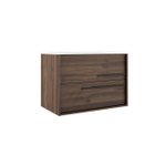 Adema Prime Essential Wastafelonderkast - 99.5x55x45.5cm - 2 lades - Standaard greep - MDF - noten (hout) SW892669