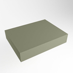 Mondiaz TOP 46 Topblad - 40x41x12cm - geschikt voor afdekplaat - Solid surface - Army SW1024786