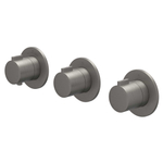 IVY Pact Afbouwdeel - voor Inbouwthermostaat - 2 stopkranen - Symmetry - ronde rozetten - Geborsteld metal black PVD SW1031008