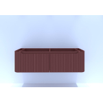 HR badmeubelen Juice Wastafelonderkast - 140x45x40cm - ronde hoeken - 3D-front - 2 lades - terra mat SW867706