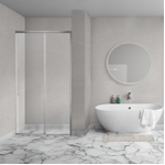 Aqua Vista Lokla Linea nisdeur - 140x200cm - incl. montageset - gebrosteld rvs SW1186390