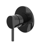 IVY Bond Afbouwdeel - voor inbouw douchemengkraan - - eenhendel - ronde rozet - Zwart chroom PVD SW1030855