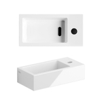 Clou Flush 3 fontein 36x18x9cm kraangat rechts Keramiek Wit SW9328