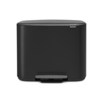Brabantia Bo Pedaalemmer - 11+23 liter - 2 kunststof binnenemmers - matt black SW1026540