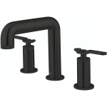 Crosswater Union Wastafelkraan - opbouw - hendel - 3-gats - mat zwart SW968274